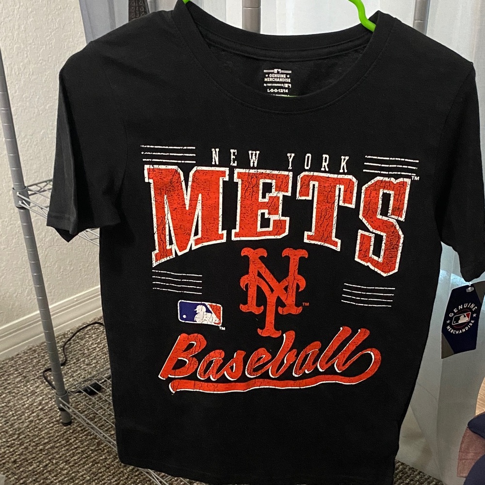 Genuine Merchandise Black and Orange New York Mets Kids Tee